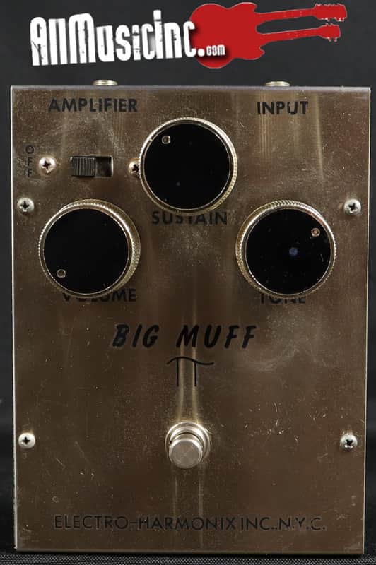 Vintage 1972 Electro-Harmonix EHX Big Muff Pi Triangle V1 Guitar Fuzz Effect Pedal FS36999 image 1