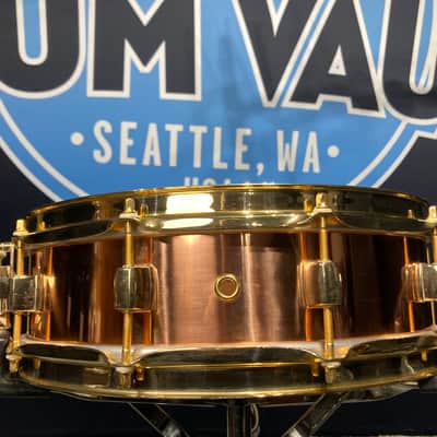 Pearl - 4x14" MSX-1440 Marvin "Smitty" Smith Signature Snare Drum,Copper with Gold-Plated Hardware - 1998 image 13