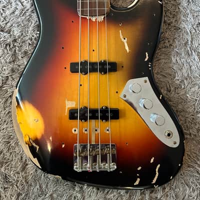 2024! With Video! Fender Custom Shop Jaco Pastorius Tribute Jazz Bass Relic - 3-Color Sunburst image 7