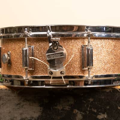 1960s Rogers 5x14 Powertone Champagne Snare Drum image 3