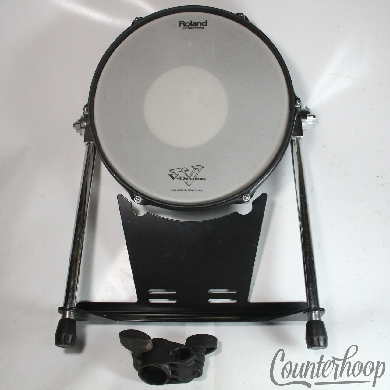 Roland KD120 V-Drums 12"Kick Pad Electronic Mesh Head Bass Trigger Bracket Mount — main photograph