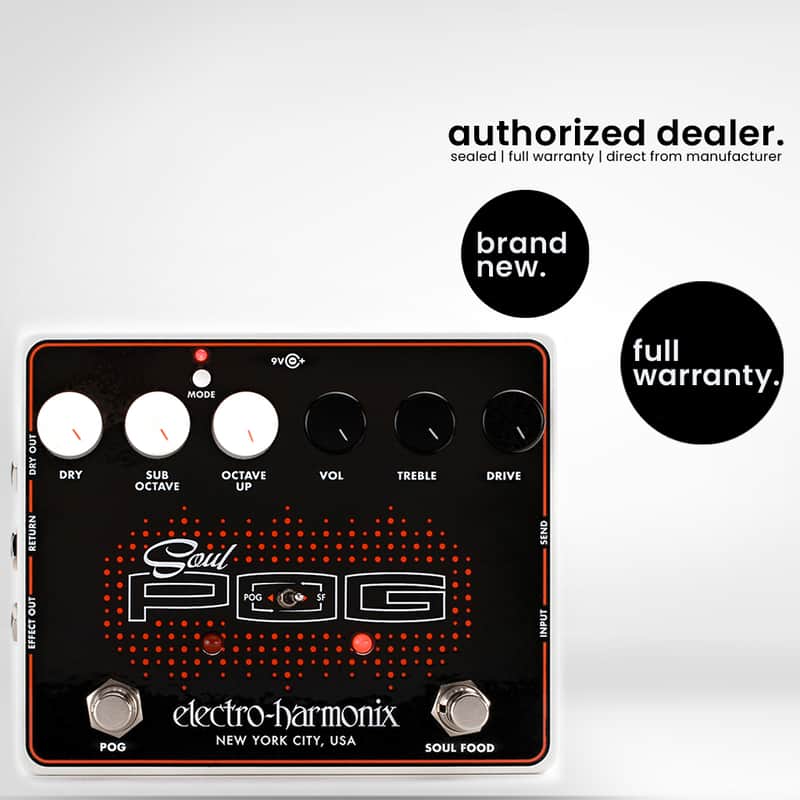 Electro-Harmonix Soul POG Overdrive Octave Effects Pedal | Soul Food & Nano POG image 1