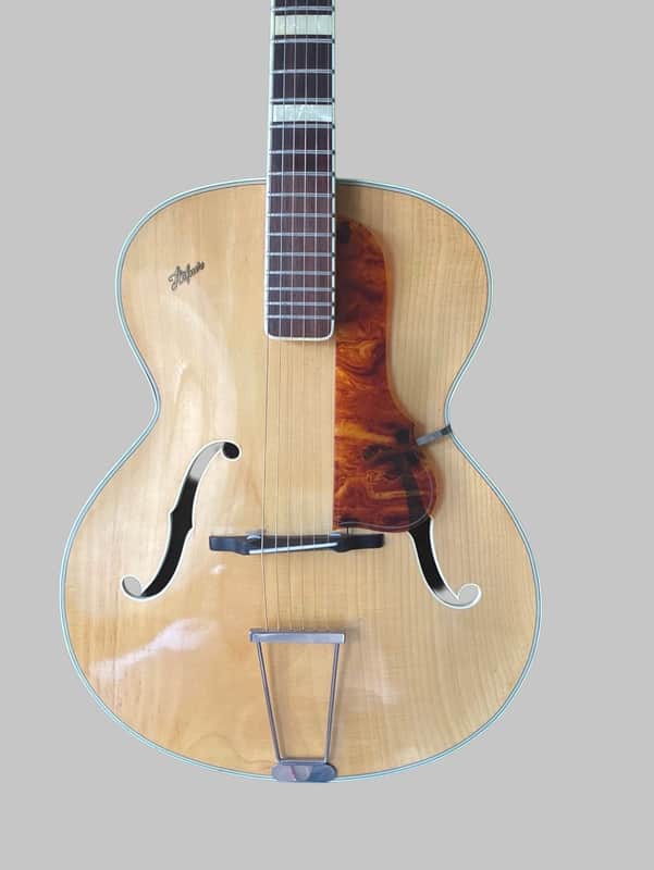 1958 Höfner 456 Blonde Archtop – Exceptional Flame Maple – Germany w/ case image 1