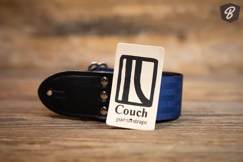Couch - Navy and Buckskin Seatbelt Guitar Strap - SB017 image 1