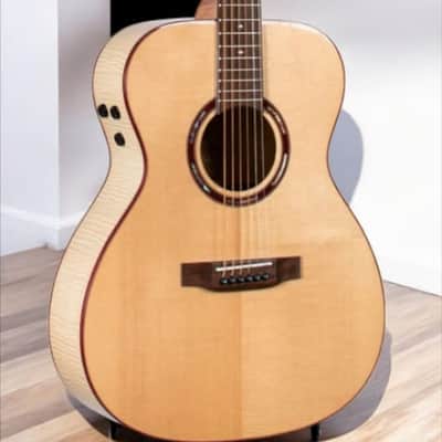 Teton STG130FMEPH Grand Concert: Elegant Solid Spruce Top with Striking Flame Maple Back & Sides image 1