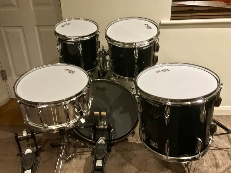 Remo Acousticon 516 (Quadura) drum kit / practice kit with mesh heads and cases image 1