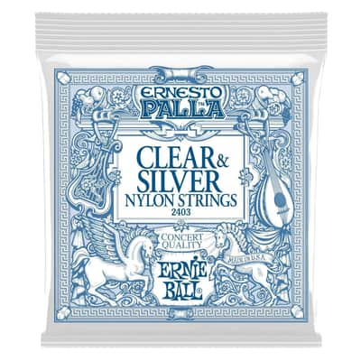 Ernie Ball Ernesto Palla Nylon Clear & Silver image 1