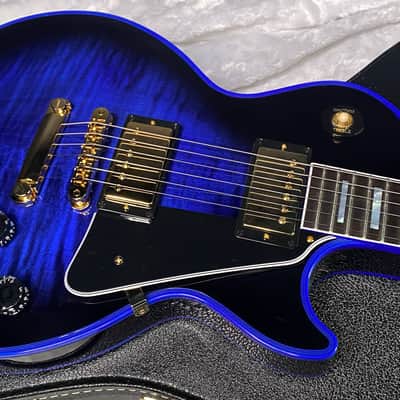 NEW! Gibson Dealer Select Custom Shop Les Paul Custom Blue Widow AAA Figured Flame Top - Authorized Dealer - 10.2lbs - G07460 image 2