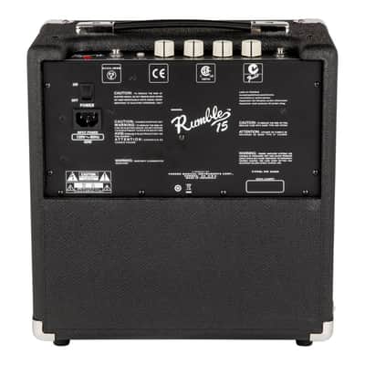 Fender Rumble 15 120V 15-Watts Portable Bass Amplifier with 8-Inch speaker and Three-Band EQ (Black and Silver) image 4