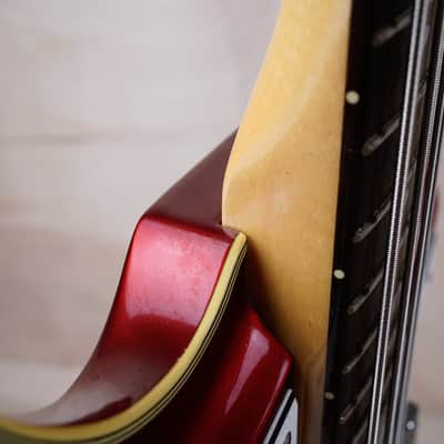 Teisco SPB-200 Spectrum Bass MIJ 2000 Metallic Red Short Scale 30' Japan w/ Bag image 12