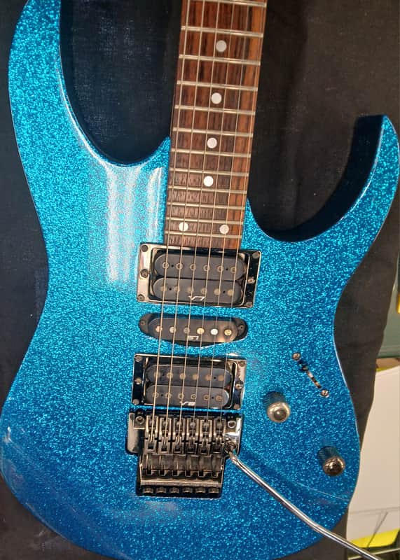 MIJ Ibanez RG517 1990's - Blue Flake image 1