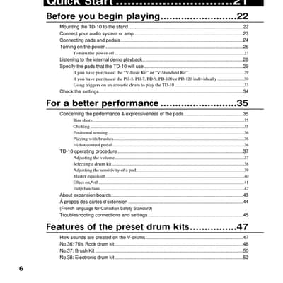 Roland TD-10 — Owners Manual User Guide Instructions — 182 Pages — USA Made image 2