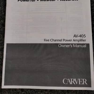 Carver AV405 5.1 amplifier in very good condition - 1990's image 4