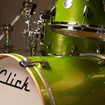 Click Icon - 6pc Maple Drum Set Shell Pack Lemon-Lime Misty Sparkle Wrap image 5