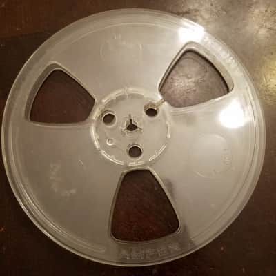 Ampex 7" R2R Take-up Supply Classic Reel Empty 1950s Clear Plastic image 2