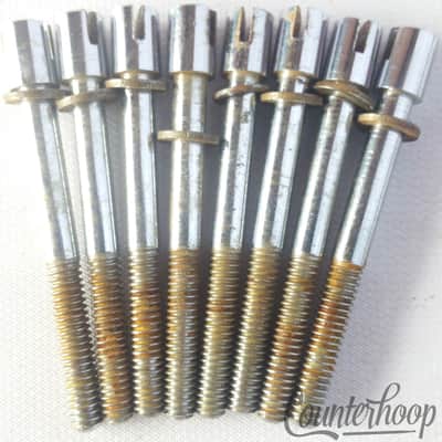 Carlton 8x 2 1/8"Slotted Tension T-Rods Snare/Floor Tom Drum Vintage60s-70s image 1