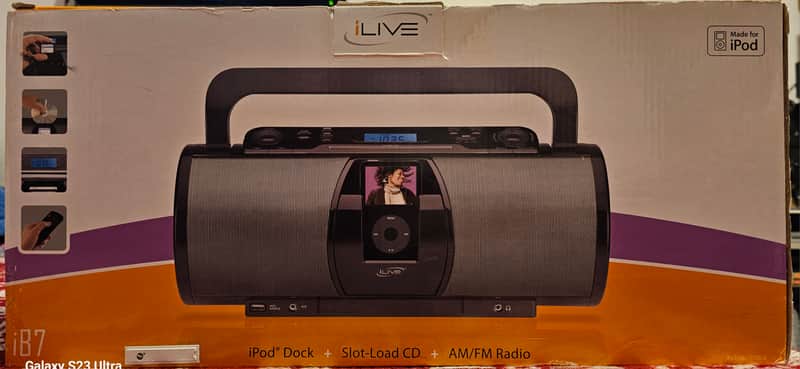 iLIVE iLIVE iB7 iPod Dock & CD Player Boombox Speaker in New Original Packaging image 1