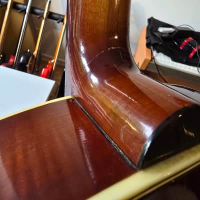 Höfner 456 German Vintage Archtop - Born on Jan 25th, 1960 - Beautiful Flamed Maple - Pro Setup (2,3mm Action) image 13