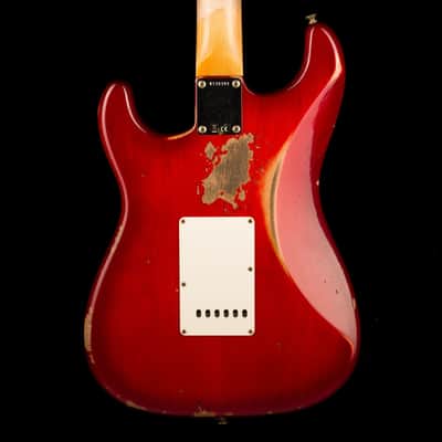 Used Fender Custom Shop 1963 Stratocaster Heavy Relic Crimson Burst - Truetone Color Set with OHSC image 13