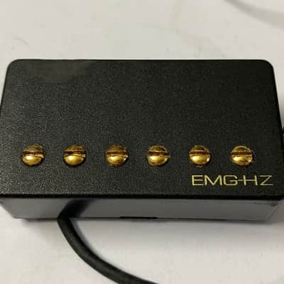 EMG USA HZ H1A G passive bridge humbucker 13.14k 49.2mm spacing – Gold poles image 1