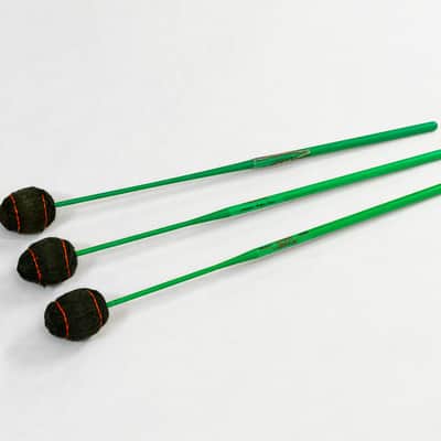 Great Dane Genuine Fiberglass Vibe/Marimba Mallets Medium-Soft Yarn (Set of 3) - 80's image 2