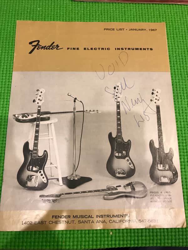 1967 Fender Price List image 1