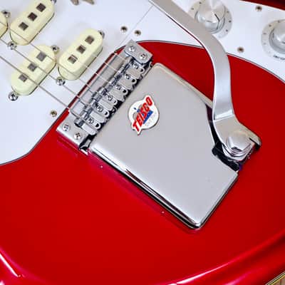 1990s Teisco Spectrum 5 Vintage Reissue Guitar Metallic Red Kawai Japan image 7