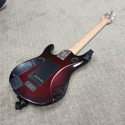 2005 Ernie Ball Music Man JP7 Piezo - Pearl Red Burst Color - w/ Original Hard Shell Case image 2