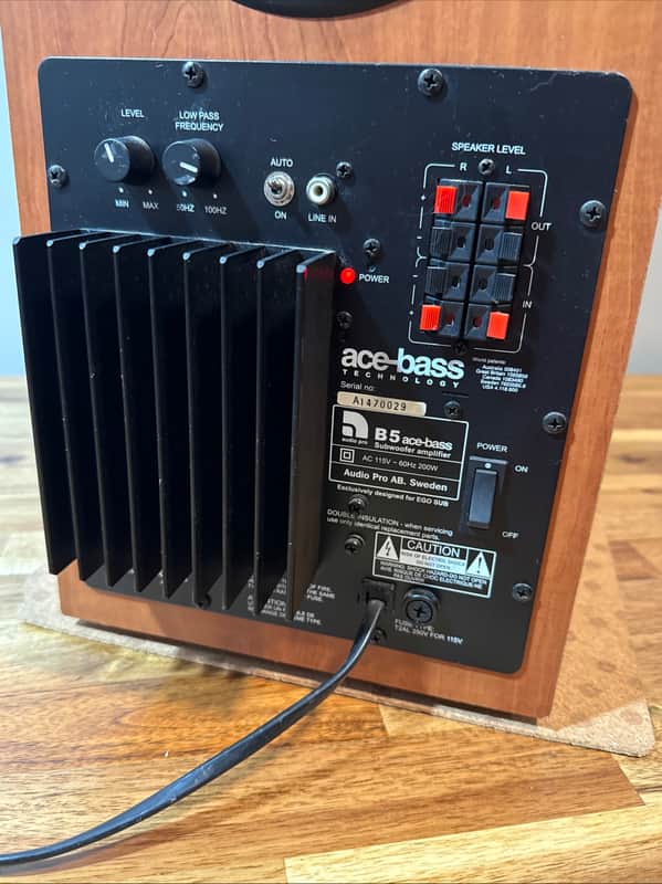 Ace Bass Technology B5 Ego Sub Subwoofer Self Powered Audio Pro AB