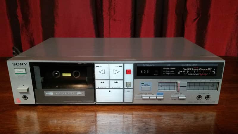Sony TC-FX410R Single Stereo Cassette Deck 1980s Silver image 1