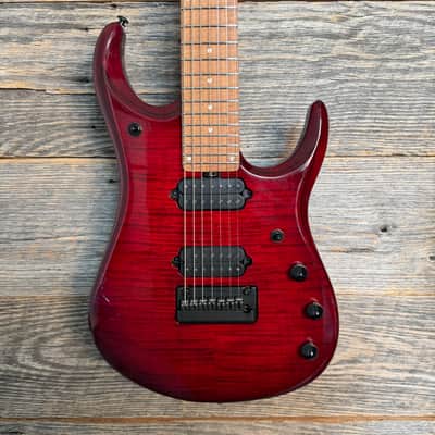 Ernie Ball Music Man JP15 7-String Electric Guitar - Red Tide Flame image 1