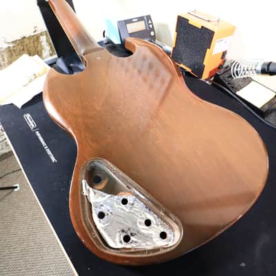 1972 Gibson SG Standard Body & Neck Husk Walnut Brown Vintage Small Pickguard image 22