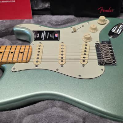 Fender American Professional II Stratocaster BRAND NEW Surf Green Metallic Pearl Maple Neck MN Postmodern Deluxe Heel USA Strat Guitar image 3