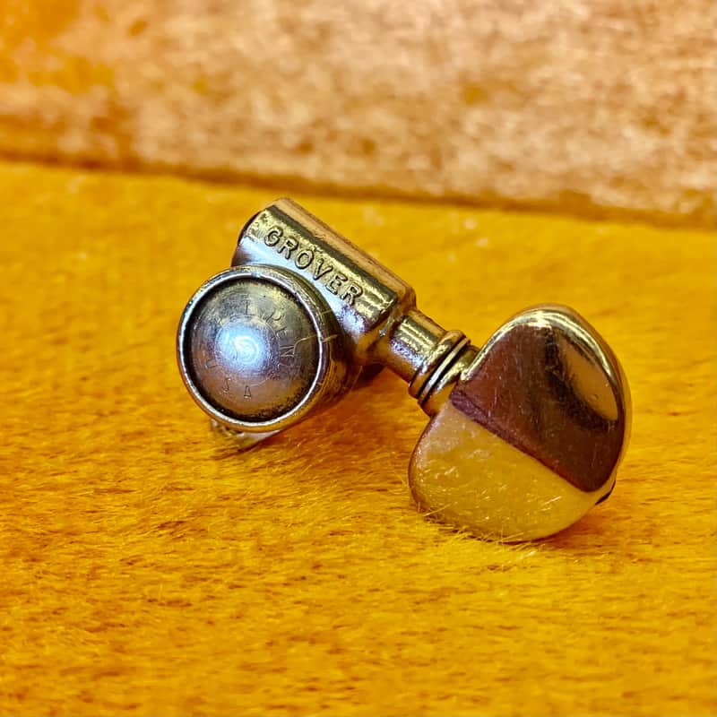 1960 Grover PAF Pat pend BASS side guitar tuner Chrome