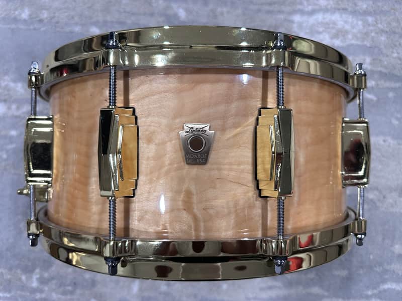 Ludwig Limited-Edition Maple Exotic Snare Drum With Steinway Crown Jewel Veneer & Brass Hardware image 1