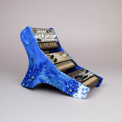 Korg Volca Rack, 3 Synth Stand, Recycled Plastic, Blue texture image 1