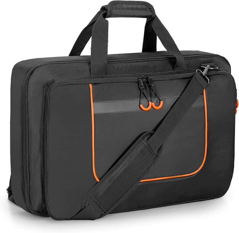 Padded DJ Controller Carrying Case with Laptop Compartment and Accessory Pockets for DJ Mixer, DJ Cable image 1