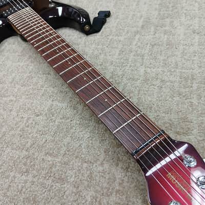 2005 Ernie Ball Music Man JP7 Piezo - Pearl Red Burst Color - w/ Original Hard Shell Case image 9