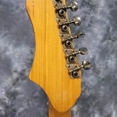 Vintage RARE 1966 Japan Pleasant SE 218 Shinko Gakki Made Electric Guitar Faded White Pro Setup New Strings Gigbag image 9