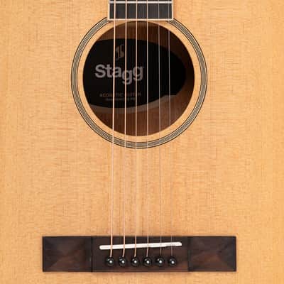 Stagg SA45 Series Dreadnought Cutaway Acoustic-Electric Spruce Top Flamed Mahogany – SA45-DCE-FM image 4