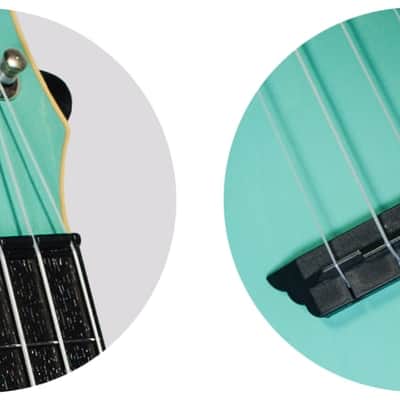 Flight TUS35 Light Blue Travel Soprano Ukulele New - plastic and a laminate linden top image 7