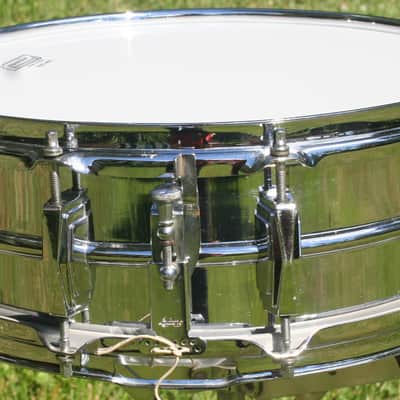 1966 Ludwig 5x14 Chrome Supraphonic 10-lug snare image 5