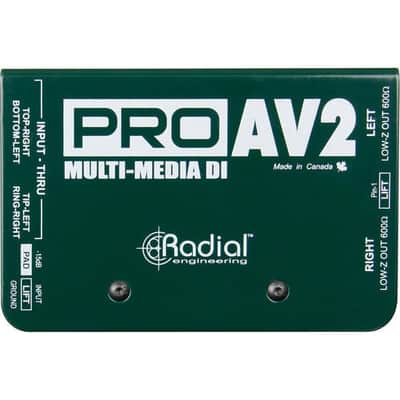 Radial Engineering ProAV2 2-Channel Passive A/V Direct Box with 2x 1/4" Stereo Plug Audio Cables & 2x XLR Cables Bild 5