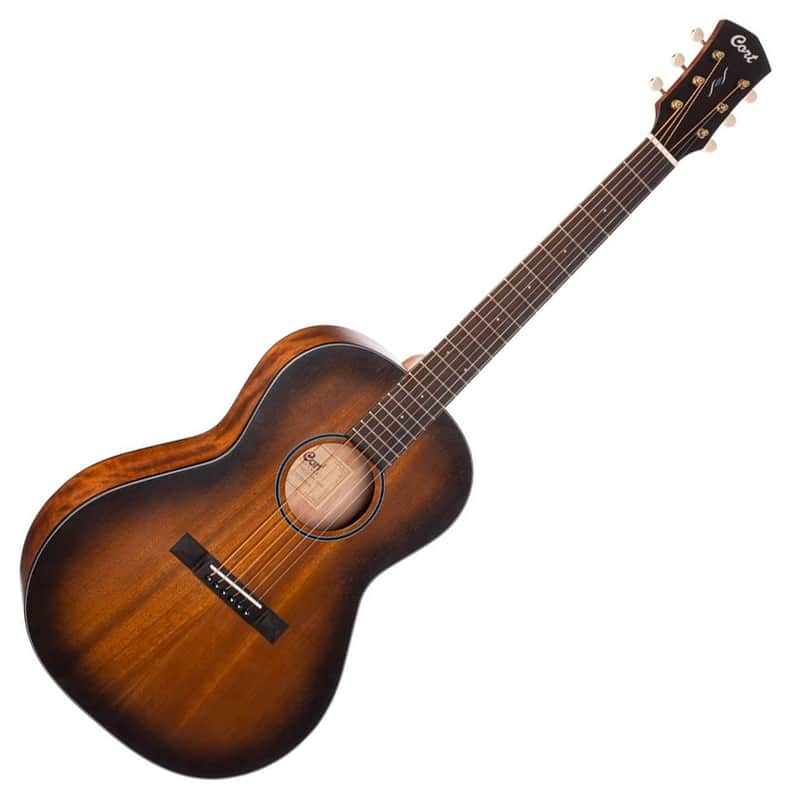 Cort Core-PE Mahogany Parlor All Solid Acoustic Guitar Fishman image 1