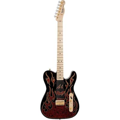 Fender Artist Series James Burton Telecaster Electric Guitar Regular Red Paisley Flames image 3