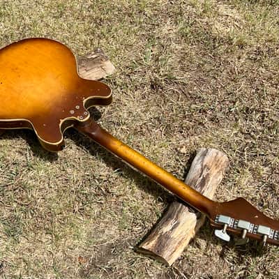 Vintage Harmony H-27 Mid 60’s Bass Guitar - Sunburst Flame Top image 21
