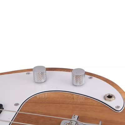 Exquisite Burning Fire Style Electric Bass Guitar Burly Wood Standard image 11