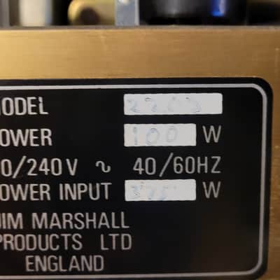 original - Marshall JCM 800 JMP - 2203 - 100-Watt Master Volume Head 1983 - Black image 10