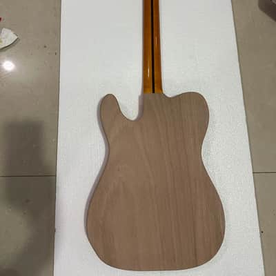 1 Set Veneer Maple Top Guitar Tele Style Mahogany Body with Maple Neck image 3