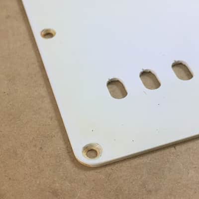 Vintage Fender Natural Aged Relic 1ply Guitar Strat Back Plate Tremolo Cover Made in USA Rare image 12